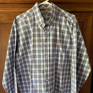 Cinch plaid long sleeve shirt